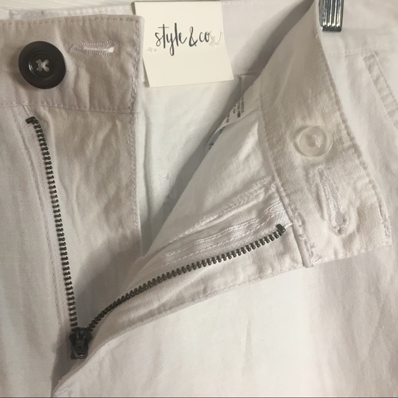 Style & Co Wide Leg Relaxed Fit Cropped Linen Summer Pants Plus Size 18 - Picture 7 of 10